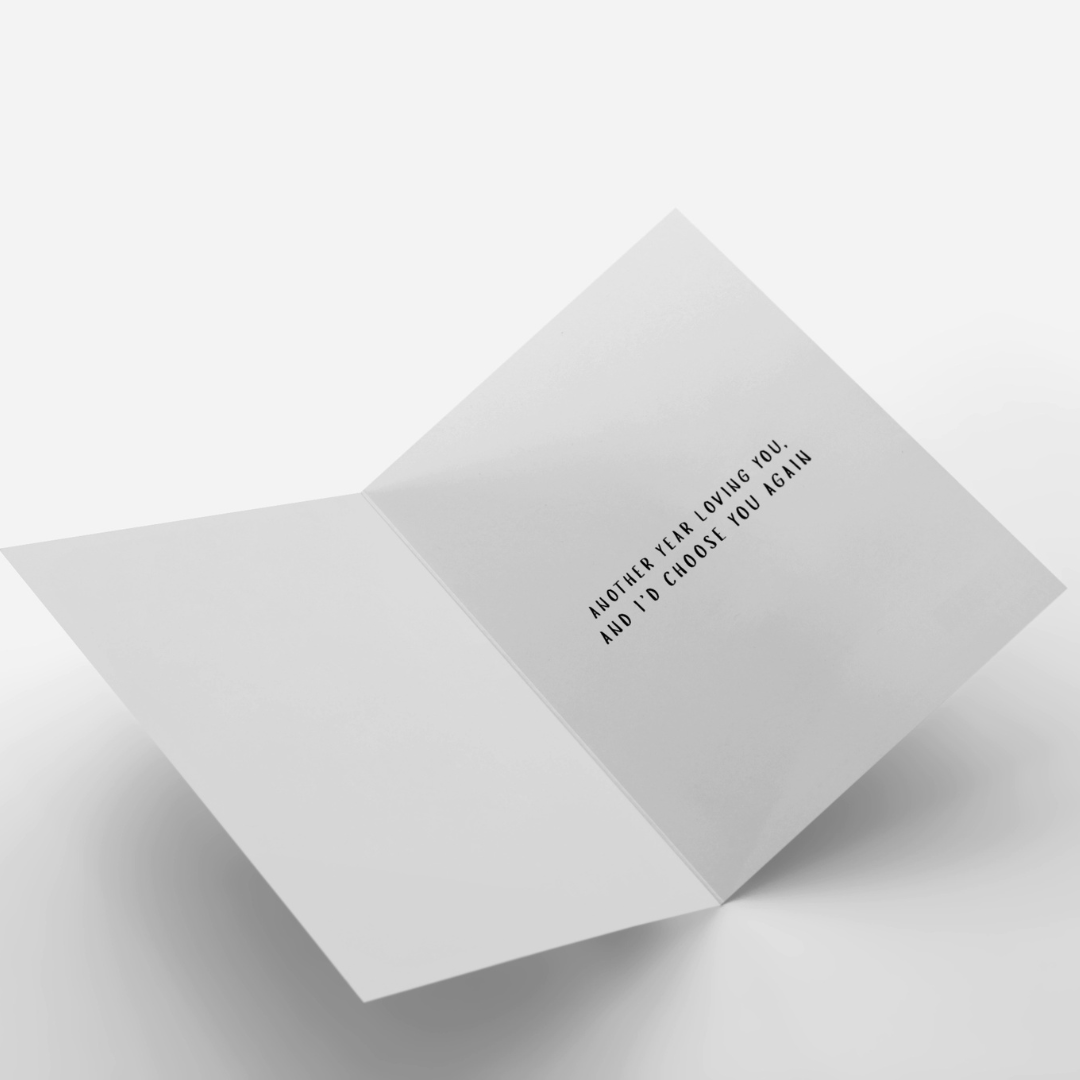 Gold Rings Happy Anniversary Card