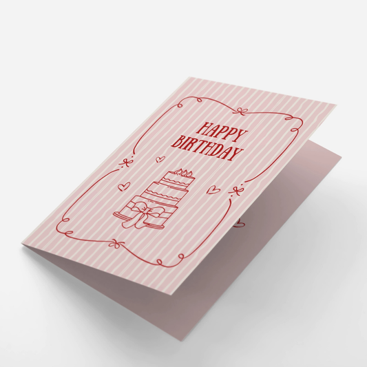 Coquette Cake Birthday Card