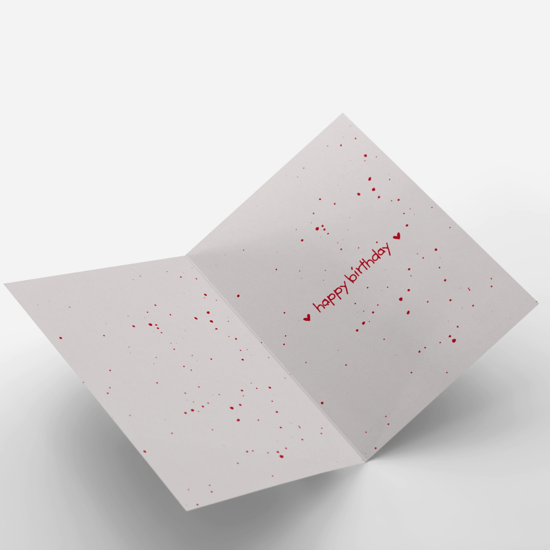 Scarlet Cake Birthday Card