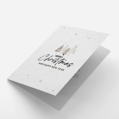Gold Woodland Christmas Card