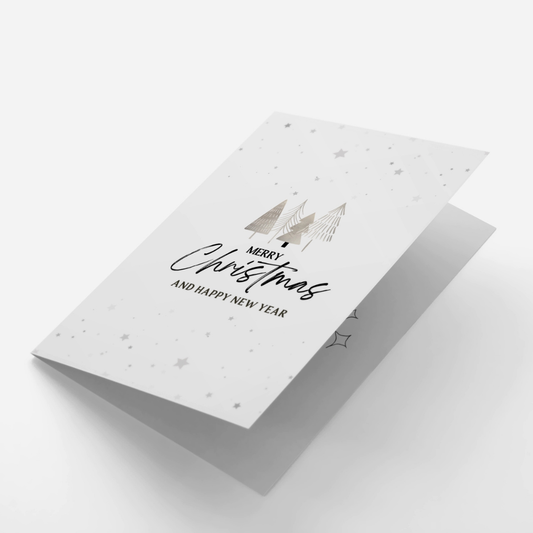 Gold Woodland Christmas Card
