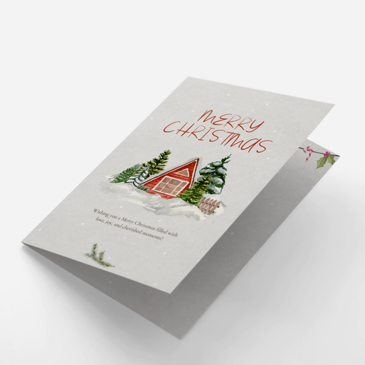 Winter Cottage Christmas Card