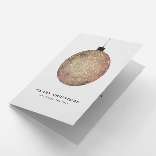 Gilded Bauble Christmas Card