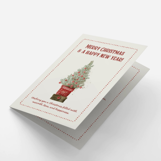 Classic Red Trim Christmas Card