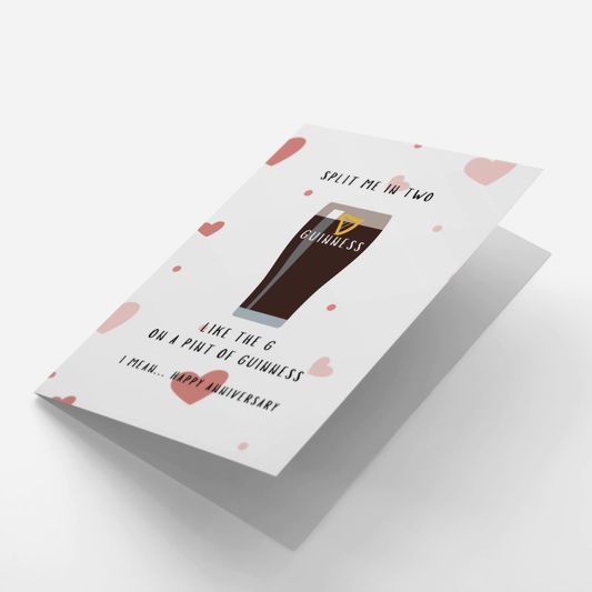 Split Me in Two Guinness Anniversary Card