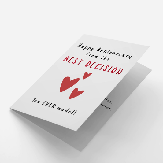 Best Decision Anniversary Card