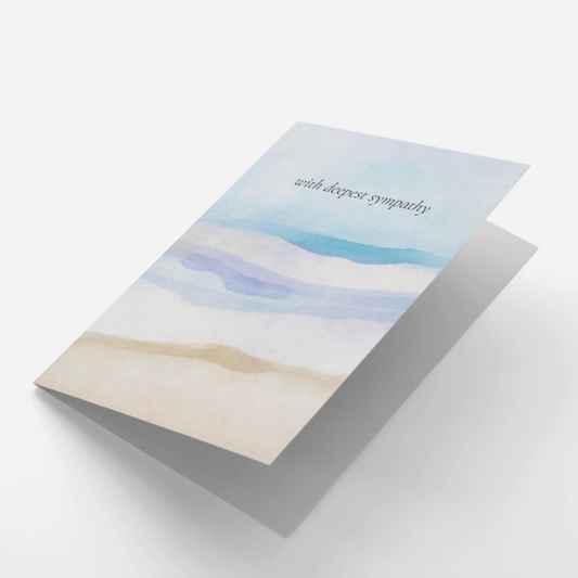 With Deepest Sympathy Watercolour Horizon Card